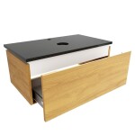 Koupelnová skříňka s žulovou krycí deskou SAT Feel 80x30x46 cm medový dub mat SATFEEL80DMZ SATFEEL80DMZ