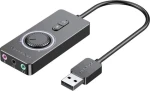 Vention Externí zvuková karta USB / Zvuková karta / line-in / line-out / 16bit / 44,1–48 kHz / 1 m (CDRBF)