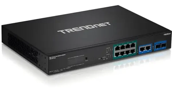 TRENDnet Smart Surveillance switch 12-port PoE+ / Switch / 8x Gigabit PoE+ / 2x SFP / 110 W / Managed (TPE-3012LS)