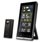 Hama Jamaica černá / meteostanice / barevný VA displej / síťový zdroj / baterie (222239)