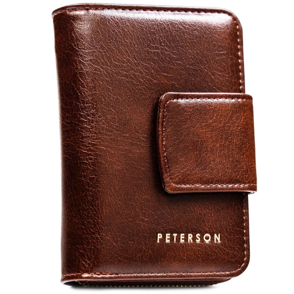 Trendy dámská koženková peněženka Peterson Geza, hnědá