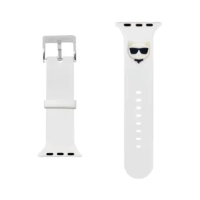 Karl Lagerfeld Choupette Head Řemínek pro Apple Watch 38 40mm bílá (3666339033699)