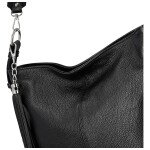 Módní dámská kožená kabelka na rameno Sherica, černá
