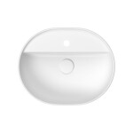CERSANIT - Umyvadlo na desku MODUO OVAL 40X50 s otvorem pro bateri K116-154