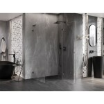 MEXEN/S - Lunar L sprchový kout dveře křídlové pravá 85 x 90, transparent, grafit metal 834L-085-090-95-00-P