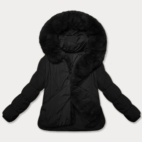 Černá bunda typu puffer pro přechodné období J Style (16M9179-392) odstíny černé M (38)