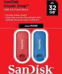 SanDisk Cruzer Snap 32 GB červená modrá 2 ks / Flash Disk / USB 2.0 (SDCZ62-032G-G46TW)