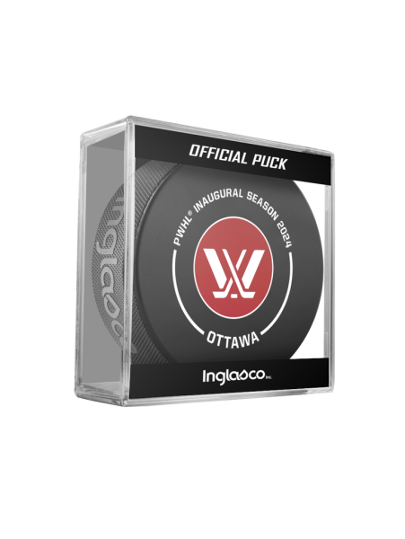 Inglasco / Sherwood Puk PWHL Ottawa 2024 Inaugural Season Official Game Hockey Puck