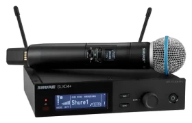 Shure SLXD24+E/B58-G65 / Bezdrátový mikrofonní systém / Ruční vysílač / Kardioidní / 470-606 MHz / 24-bit (SLXD24+E/B58)
