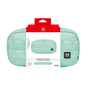 HORI Switch 2 Puff Pouch Cozy Green / Pouzdro / pro Nintendo Switch 2 / až 10 herních karet