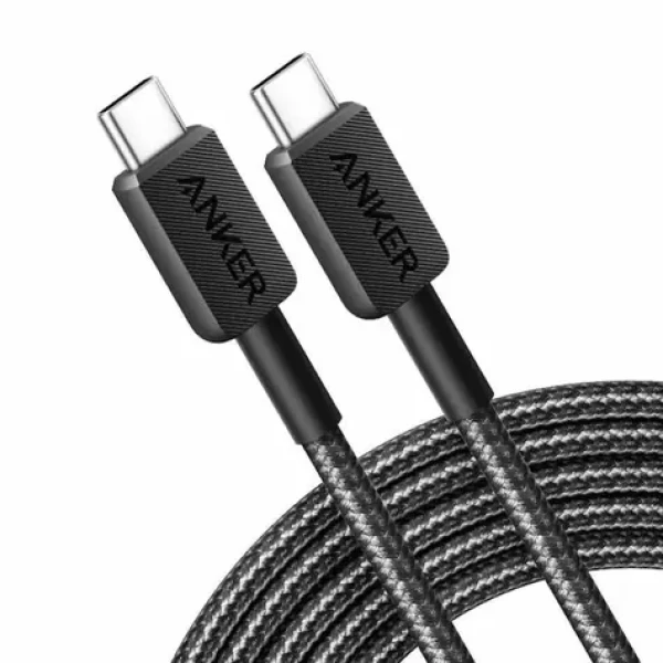 Anker 322 kabel černý / USB-C - USB-C / 1.8m / 60W (A81F6G11)