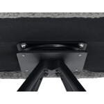 Židle jídelní, šedá látka, černý kov, otočný mechanismus 90°/90° (L/P) - funkce reset