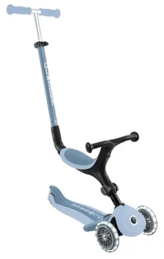 GLOBBER Koloběžka Go-Up Active Lights Eco modrá / 3v1 / LED kola / od 15 měsíců / nosnost 50 kg (745-501)