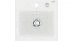 MEXEN - Milo granitový, kuchyňský dřez 1 435x410 mm, bílá 6505441000-20