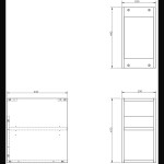 MEXEN - Box-A otevřená skříňka s policí 25, černá mat 91AX2-0250-470-0-71