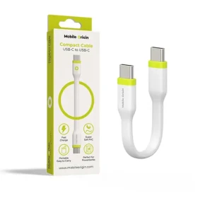 Mobile Origin Compact Cable USB-C to USB-C bílá / 10 cm (COMC-USBC-WHT)