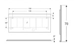 GEBERIT - Option Zrcadlo s LED osvětlením a vyhříváním, 160x70 cm, matná černá 502.787.14.1