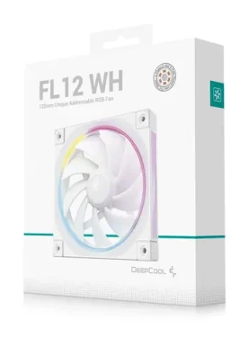 DEEPCOOL FL12 bílá / Ventilátor / 120mm / ARGB Gen2 / PWM (R-FL12-WHAPN1-G)