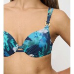 Dámská plavková podprsenka Summer Fleur WP - Triumph tmavá kombinace tyrkysové (M025) 042B