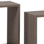 Polička nástěnná, sada 3 ks, MDF, 3D dekor dub sonoma dark, baleno ve fólii