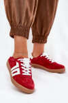 Sneakersy Sportovní Boty Semišové Červené Vinceza 79517 39