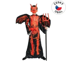 MaDe 15916 - Šaty na karneval - čert kostra, 120 - 130 cm