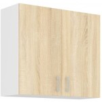 Horní skříňka Sára 80 G-72 2F Barva korpusu: Bílá, Barva dvířek: Dub Lefkas
