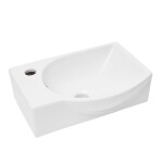 Umyvadlo SAT Brevis 40,5x28 cm otvor pro baterii vlevo SATBRE4028L SATBRE4028L