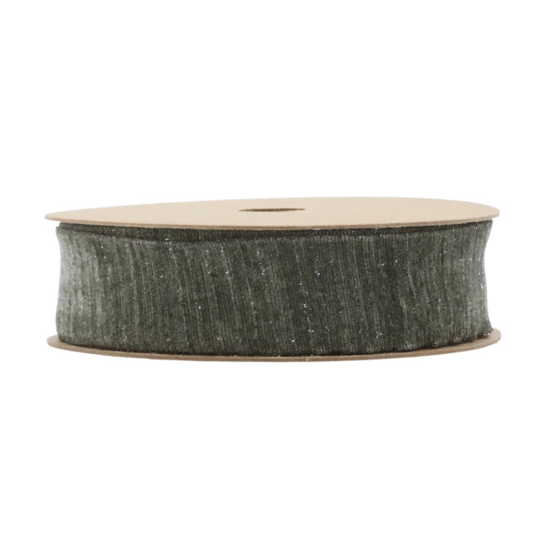 Chic Antique Dekorativní stuha Moss 5 m, zelená barva, textil