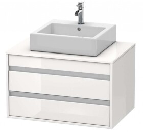DURAVIT - Ketho Umyvadlová skříňka 50x80x55 cm, 2 zásuvky, lesklá bílá KT665402222