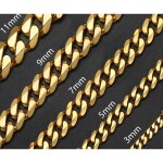 Pánský ocelový náhrdelník Erich Gold, 5 mm řetízek - chirurgická ocel, Zlatá 5 mm 55 cm