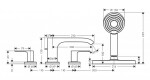 HANSGROHE - Vivenis Baterie na okraj vany, 4-otvorová instalace, sBox, matná bílá 75444700