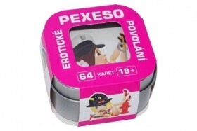 Erotické pexeso Povolání 64 karet 18+ v plechové krabičce