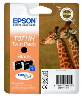 EPSON cartridge T0711H black twinpack (žirafa) (C13T07114H10)