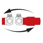 NOVASERVIS - Sada na otopná tělesa, rohová, chrom ZTO30CR