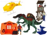 Mamido Svět dinosaurů sada figurek - helikoptéra a stan