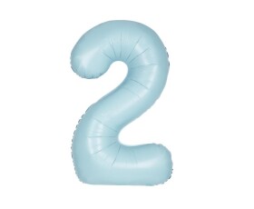 Balónek narozeniny číslo 2 světle modrý 86 cm Balónek narozeniny číslo 2 světle modrý 86 cm