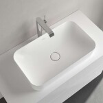 VILLEROY & BOCH - Finion Umyvadlo na desku 60x35 cm, bez přepadu, CeramicPlus, Stone White 414361RW