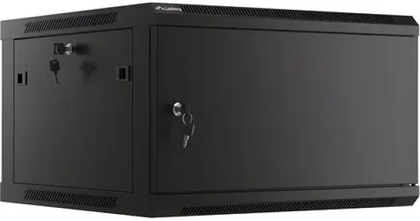 Lanberg WF01-6606-00B černá / Nástěnný rozvaděč / 19" / 6U / 600×600 mm / kovové dveře (WF01-6606-00B)