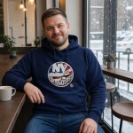 Fanatics Pánská mikina New York Islanders NHL Banner Wave Logo Pullover Hoodie Velikost: 5XL