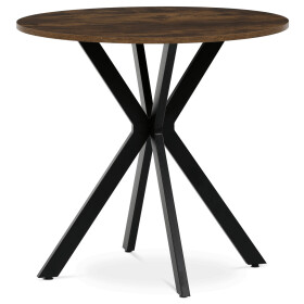 Kulatý jídelní stůl 80x80cm, mdf, old wood, HT-F4108 OLW