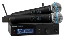 Shure SLXD24D+E/B58-G65 / Sada bezdrátových mikrofonů + přijímač / 2 kanály / UHF 470–606 MHz / dynamický (SLXD24D+E/B58)