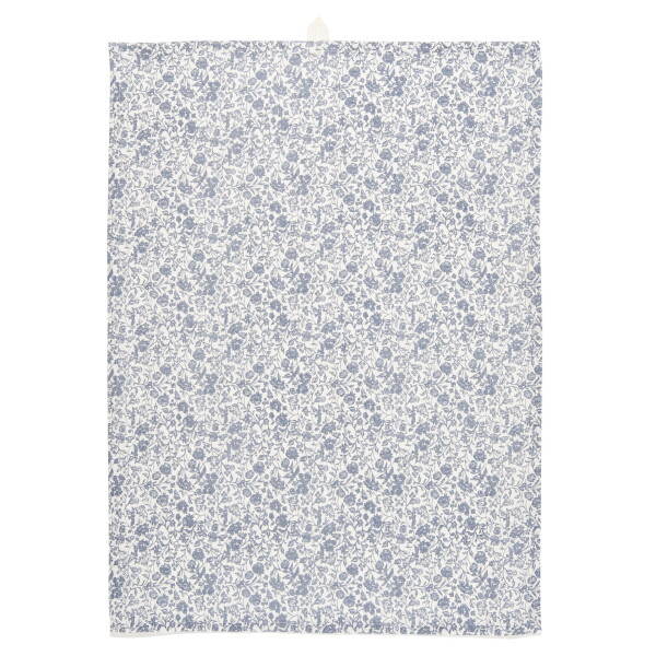 IB LAURSEN Utěrka Dorothea Dusty Blue Flower 50 x 70 cm, modrá barva, textil