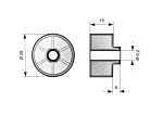 NábytekProNás Kolečko pr. 28 x 20 mm - plast VELIKOST BALENÍ: 1 ks MI-403