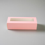 Cake star Krabička na makronky růžová 20,8x7,4x5,6 cm (na 6 kusů)