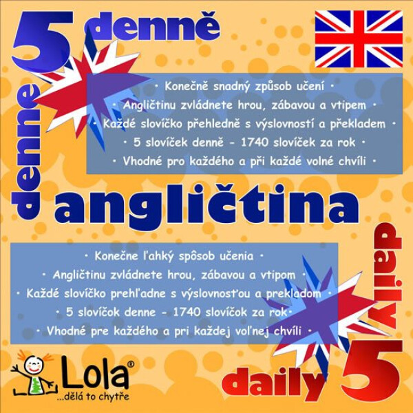 Chytré karty Anglličtina výukový kalendář