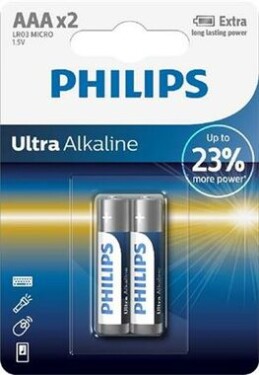 Philips baterie AAA Ultra Alkaline - 2ks (LR03E2B/10)