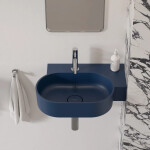 OMNIRES - OVO M+ umyvadlo na desku/závěsné - pravé, 55 x 38 cm, midnight blue mat; OVO555UWPMB