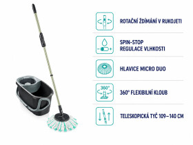 Set CLEAN TWIST Disc Mop BLACK 52150