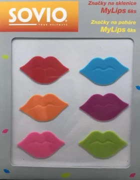 SOVIO SVML6 Značky na sklenice MyLips 6ks (SVML6-1418)